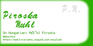 piroska muhl business card